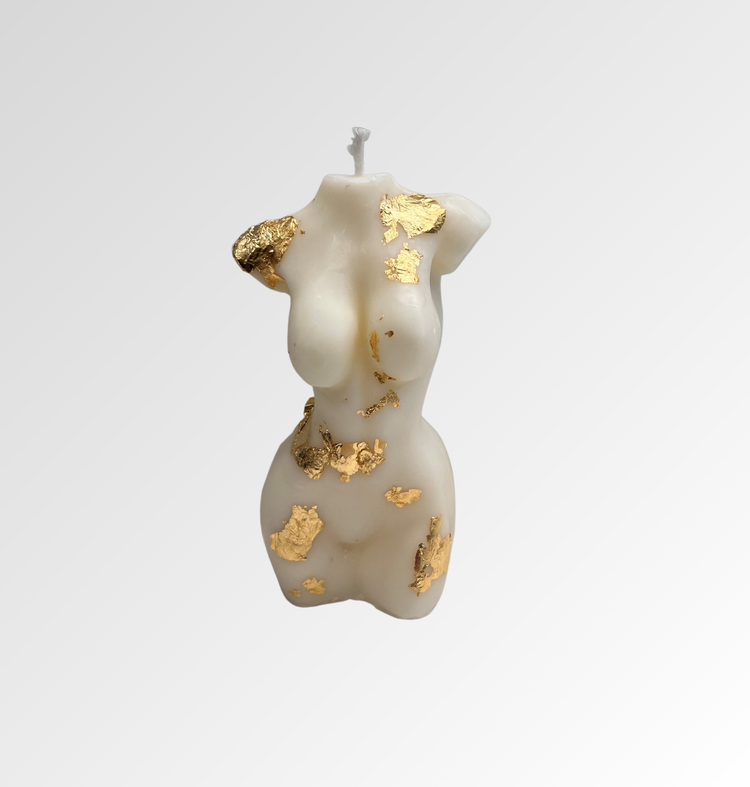 Gold Female Body Pillar Candle